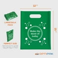 thumbnail image 5 of OPTIPAK Plastic Bags with Handles – 12x15 Merchandise Bags for Small Business, Die-Cut Retail Boutique & Shopping Bag, Goodie Bag & Trade Show Supplies – Make Someone Smile Today (Pack of 100), 5 of 5