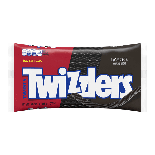 Twizzlers, Black Licorice Flavored Twists Chewy Candy, 16 Oz. Walmart