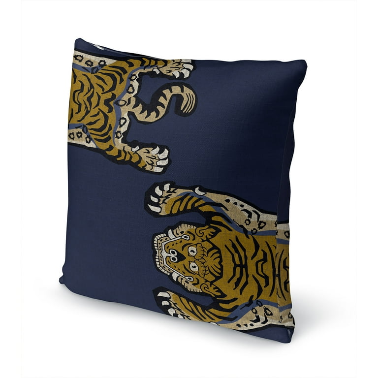 Tibetan Tiger Jacquard Throw Pillow Cover Decorative Pillow 