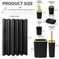 thumbnail image 5 of Livhil 19 Pcs Black Bathroom Accessories Sets with Shower Curtain,  Specially Designed for Small Spaces, 5 of 7