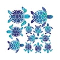 thumbnail image 1 of Juego de pegatinas de pared decorativas extraíbles con temática de tortugas marinas, ideales para decorar el salón, el baño o cualquier otro lugar., 1 of 9