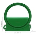 thumbnail image 3 of Bolso de mano con anillo redondo para mujer, Bolso de hombro con diseño de círculo grande, Bolso de hombro de cuero, 3 of 9