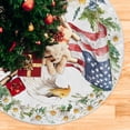 thumbnail image 6 of Ryvnso Christmas Tree Skirt Daisy Wreath American Flag Eagle Xmas Tree Skirts Ornament Home Decorations 35.4", 6 of 6