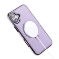 thumbnail image 2 of Magnetic for iPhone 16 Plus Vintage PU Leather Case, Business Invisible Stand [Compatible with Magsafe] Wireless Charging Ultra Slim Kickstand Phone Case Cover for iPhone 16 Plus, Purple, 2 of 10