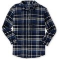 thumbnail image 1 of Croft&Barrow - Camisa de franela con botones para hombre, color azul, 3X grande, 1 of 1