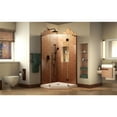 thumbnail image 5 of DreamLine Prism Plus 40 in. x 74 3/4 in. Frameless Neo-Angle Shower Enclosure in Oil Rubbed Bronze with Biscuit Base, 5 of 19