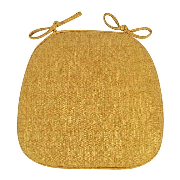 Cojín para silla Inteprter desmontable y lavable antideslizante para sillas de comedor color amarillo tierra