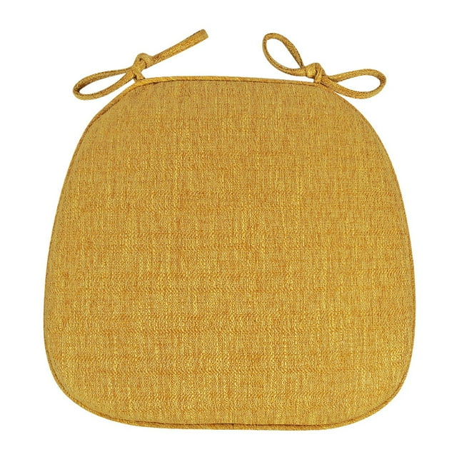 Cojín de asiento Bearachild fibra de poliéster y lino Decoración del hogar amarillo tierra