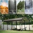 thumbnail image 5 of ESIMOTE 12x20ft Metal Carport, Heavy Duty Garage with Updated Frame Structure, Galvanized Steel Roof and Enhanced Base Canopy, Metal Garage Car Shelter Shade for Car, Boats and Truck, 5 of 7