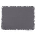 thumbnail image 4 of Juego de manteles individuales DII Everyday Collection con flecos de color gris liso, 6 unidades, 4 of 7