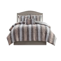 Gracie Mills Shawn 4-Peice Soft Faux faux to Mink Comforter Set - GRACE-7086
