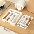 thumbnail image 2 of 4/5 Grid Kitchen Cabinets Chopsticks And Tableware Storage Box Knife Fork Spoon Divider Organizer Knife Fork Drawer Storage, 2 of 7