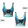 thumbnail image 3 of Sikiie Underwater Diving Cat Print Strappy Sports Bra for Women Padded Push Up Sports Bra Athletic Running Sports Bra Workout Bra Yoga Bra, 3 of 5