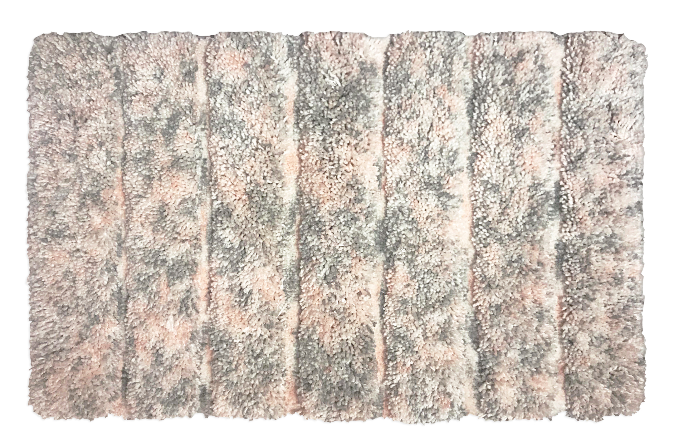 Blossom & Vine 2 Piece Space Dye Bath Rug, 17 x 24 & 20 x 30, Pink, Poly Cotton