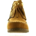 thumbnail image 3 of Soda Women's Dahlia Faux Suede Moccasin Fringe Wedge Ankle Booties, 3 of 4