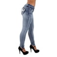 thumbnail image 4 of Jack David Women's Plus Size Stretch Premium Blue Denim Jeans Skinny Pants 35057B, 4 of 5