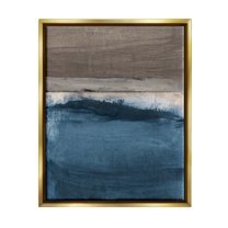Stupell Midnight Sky Murky Abstract Painting Abstract Painting Gold Floater Framed Art Print Wall Art