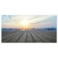 thumbnail image 2 of Buildings with Empty Wooden Board - Landscape Canvas Art Print, 2 of 3