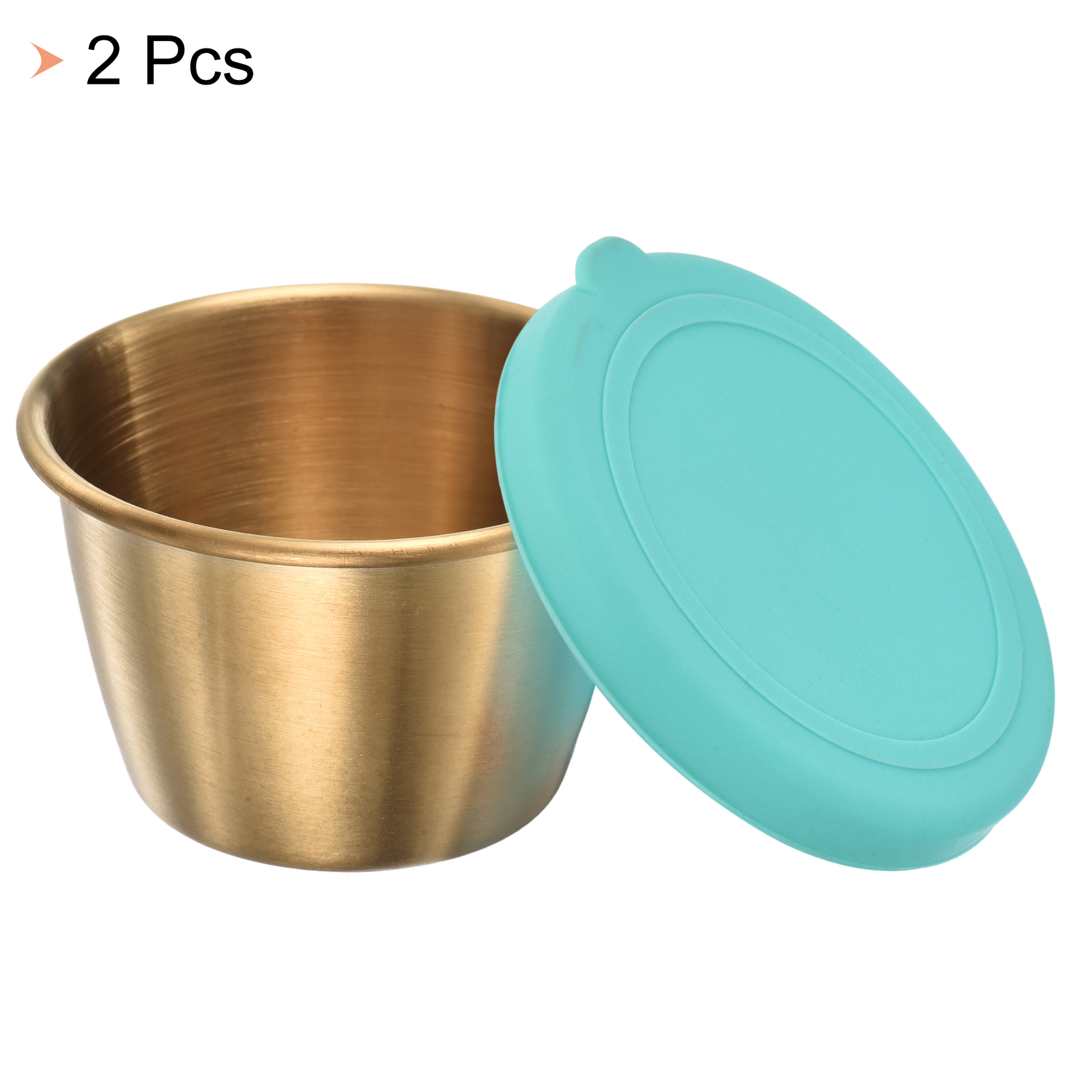 Unique Bargains Salad Container Stainless Steel Condiment 2 Pcs