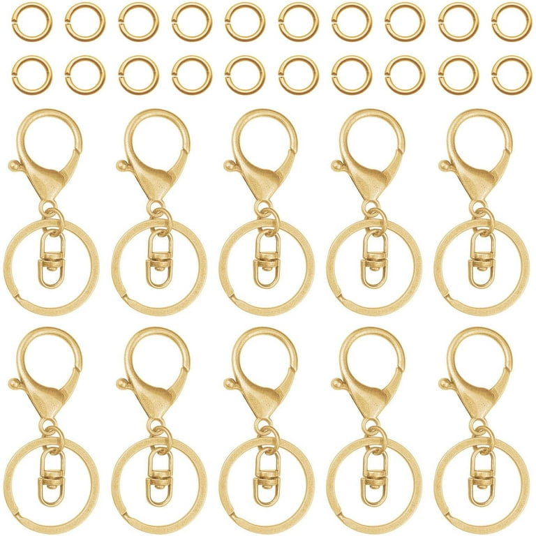 30 Pcs Gold Lobster Claw Clasps Keychain for Jewelry Making,Metal