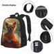 thumbnail image 3 of Easygdp Maple Leaf Meditating Chihuahua Mochila para Niños y Niñas con Set de Caja de Almuerzo y Estuche para Lápices 3 en 1, Mochila Escolar Estampada para Adolescentes, 3 of 7