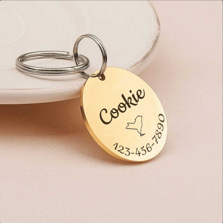 Personalized Dog Tags Customize With Engraved Name Phone - Temu