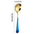 thumbnail image 3 of Iodue Tableware Round Spoon 304 Stainless Spoon Fork Household Cute Small Soup Spoon Thick Round Bottom Eating Spoon, 3 of 4