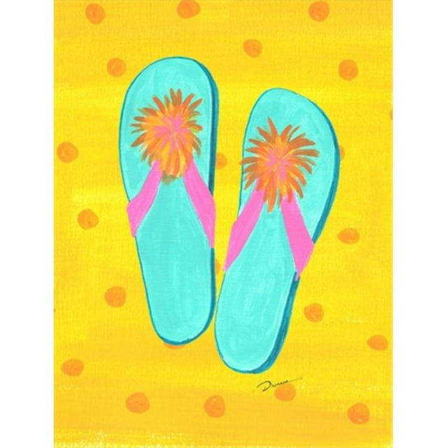 Flip Flops Yellow Flag - Garden Size
