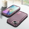 thumbnail image 6 of Allytech Rugged Case Compatible with iPhone 15 Plus with Hidden Kickstand, [Military Grade Drop Protection] Soft TPU Hard PC Bumper Non-Slip Shockproof Full Protective Case, Purple+Pink, 6 of 8