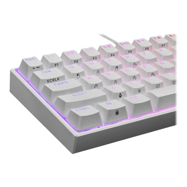 Logicool - Corsair K65 MINI RGB 白 K65 RGB MINI 60% Mechanical Gaming Keyboard — CHERRY MX