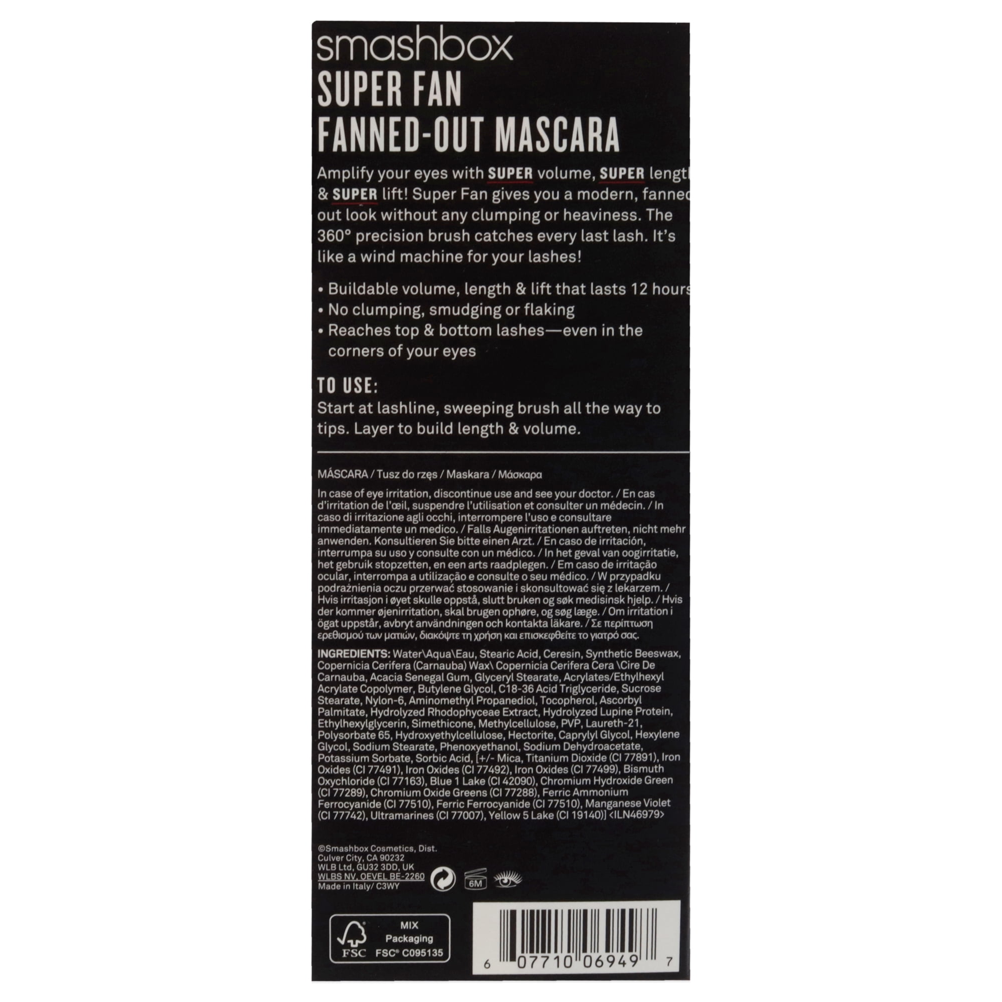 Smashbox Super Fan Lash Lengthening Mascara 0.33 oz