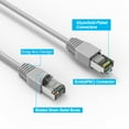 thumbnail image 2 of 15Ft Cat6A Shielded (SSTP) Ethernet Network Booted Cable Gray, 2 of 2