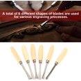 thumbnail image 4 of Professional 6 Piece Wood Carving Chisel Set, Engraving Chisel Knife for Woodworking Beginners, 4 of 9