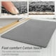 thumbnail image 4 of Alfombra de baño gruesa, suave y absorbente de microfibra | Base antideslizante de goma | Secado rápido | Lavable a máquina | Alfombrilla para baño | 40x60 cm | Negro o gris | Pelo de 1.18 in, 4 of 7