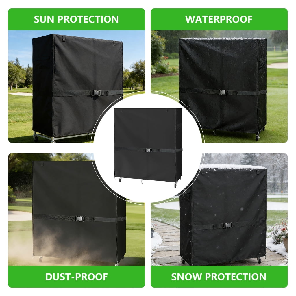 Golf Bag Cover Fabric Waterproof Windproof Dustproof Easy Cleaning Drawstring Bottom Secure Suitable for Any Season Use