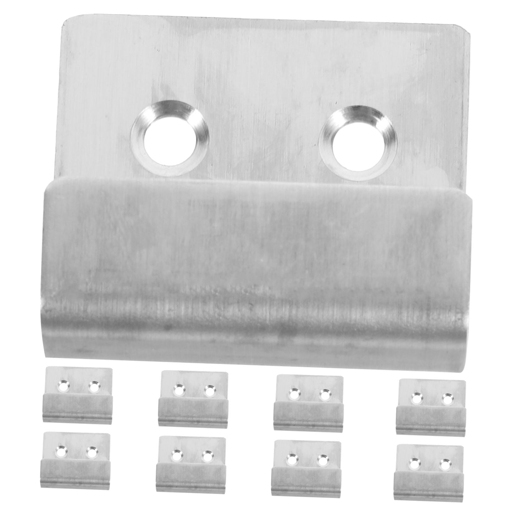 WHAMVOX 10pcs Tile Display Hanger Brackets With Mounting Screws Fastener Bracket J Hooks Hangers Stainless Steel Flat Hooks Hanger Display Board Holder