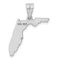 thumbnail image 4 of Auriga Fine Jewelry 925 Sterling Silver/Rhodium-plated Florida State Pendant for Women, 4 of 6