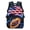 American Flag Pattern, variant on Waterproof School Backpack for Outdoor Hiking, Polyester Breathable Mesh Back Panel Travel Backpacks, Blue Lightning Bolt Print