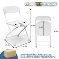 thumbnail image 3 of 10-Pack White PP Plastic Folding Chairs - No Assembly, Sturdy Frame, Indoor Outdoor, 3 of 13