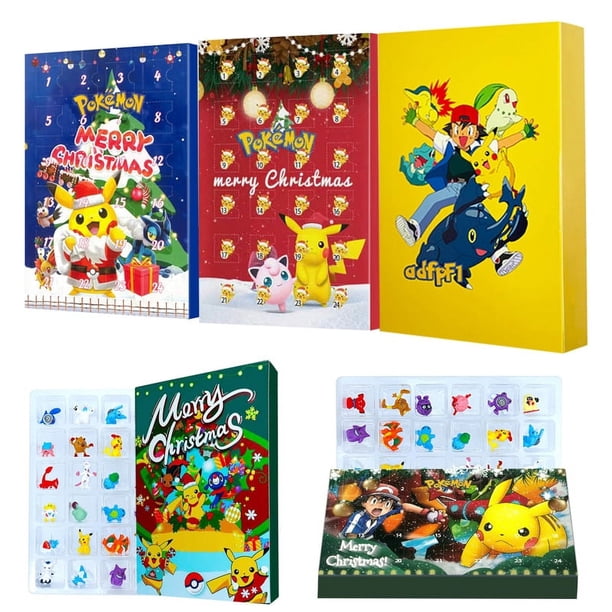 Figuras de Pokémon, calendario de adviento de Halloween para Navidad, regalo de Pikachu Kawaii, figuras de acción de anime, juego de 24 piezas, modelo de PVC, juguetes para niños