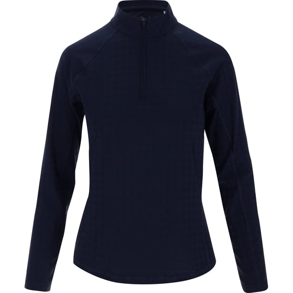 Puma Houndstooth 1/4 Zip Deep Navy Outerwear Women XS