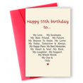 thumbnail image 1 of Tarjeta de felicitación MQMRYeto 55.º cumpleaños con amor 20 x 13 cm, 1 of 6
