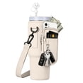 thumbnail image 3 of BUTOMKY for Stanley Cup 40oz Water Bottle Holder with Strap - Insulated Neoprene Crossbody Bag with Phone Pocket, Adjustable Shoulder & Handheld Straps for Women/Girls, 3 of 8