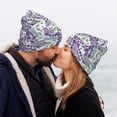 thumbnail image 5 of Lsque Lavender Flowers Pattern Knitted Beanie, Unisex Winter Hat, Knit Hat Winter Beanies Thick Fisherman Beanies Cuffed Plain Skull Caps, 5 of 6