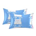 thumbnail image 2 of Happy Cat Faces Satin Pillowcase 20''x30'' Double-Sided Print Soft Wrinkle Resistant, 2 of 9