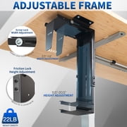 VIVO Black Under-Desk and Wall PC Mount, Computer Case Holder with 135 Swivel