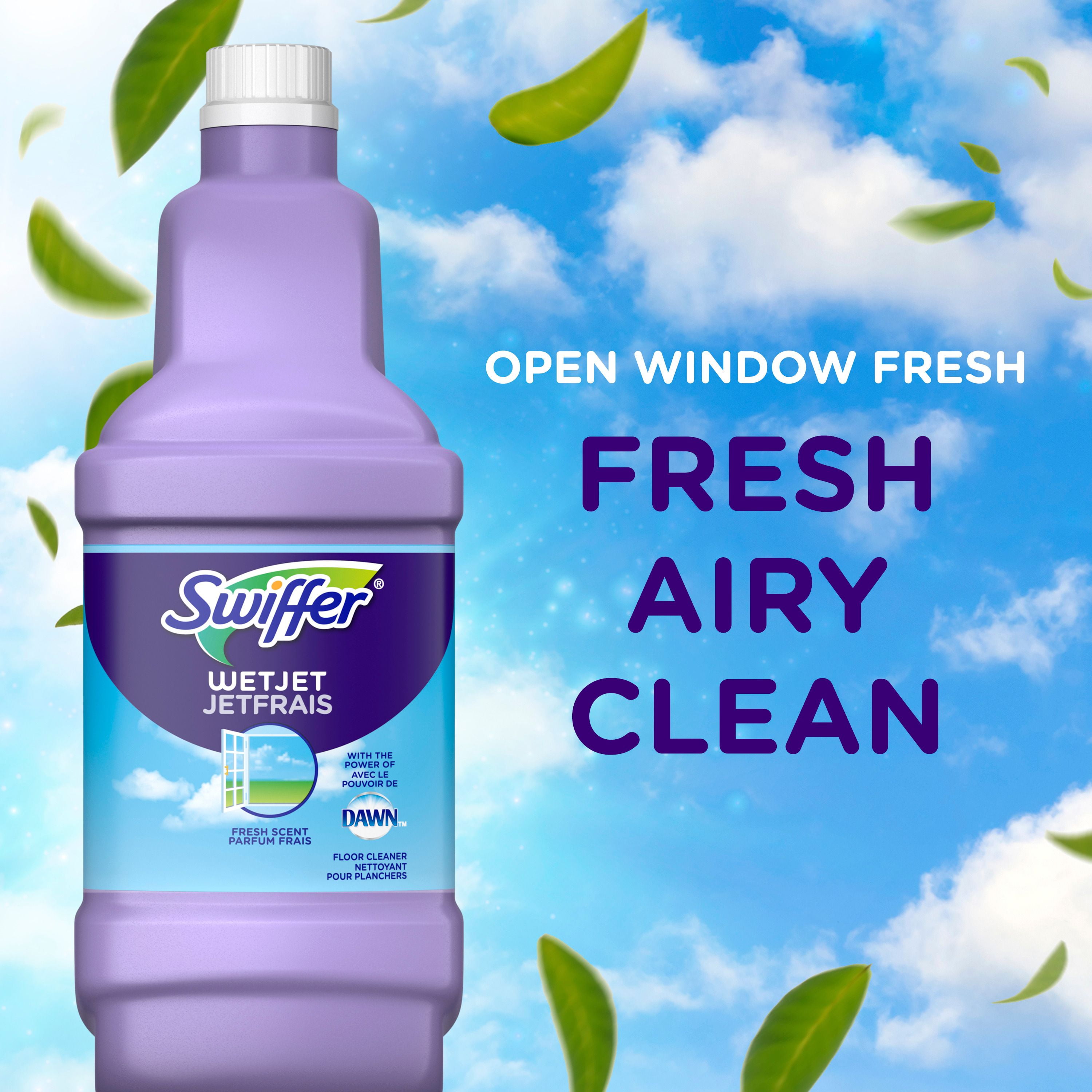 Swiffer WetJet with The Power of Dawn Floor Cleaner, Fresh Scent each, 2.5L
