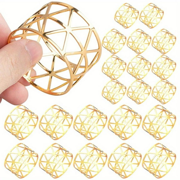 18 Pcs Napkin Ring Party Napkin Decoration Ring Broken Proof Metal Napkin Rack Elegant Napkin Buckle Multifunctional Dining Decoration Suitable for Wedding Party Celebration Festivals