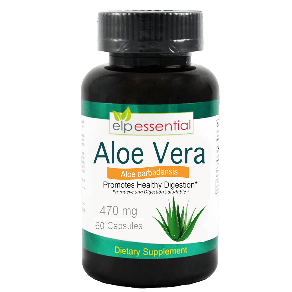 Aloe Vera Capsules Promotes Healthy Digestion 470mg 60 Capsules