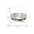 thumbnail image 6 of Solid Stainless Steel Flat 6mm Matte Brushed Finish Plain Classic Wedding Band Ring Comfort-Fit Size 9.5, 6 of 7